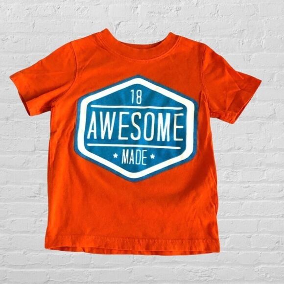 Carter’s Orange and blue velvet graphic T-Shirt - Picture 1 of 6